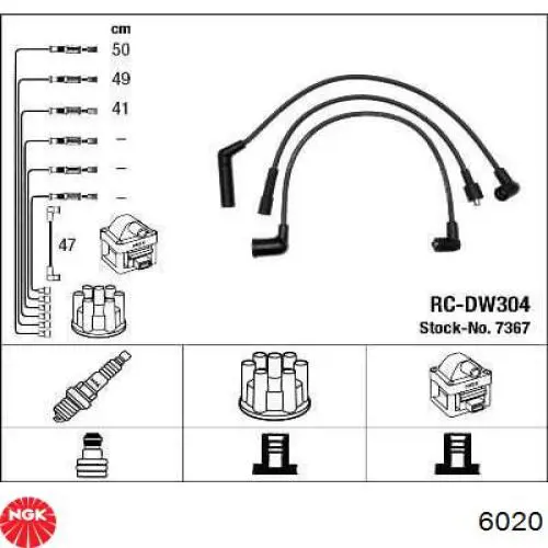 RC-DW1202 NGK cables de bujías