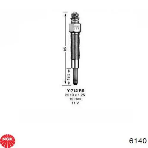 6140 NGK bujía de precalentamiento