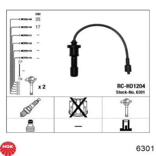 Comprar 6301 NGK Cable de bujía