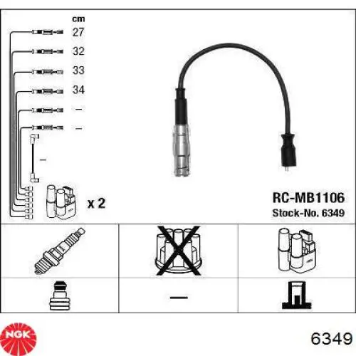 Comprar 6349 NGK Cable de bujía