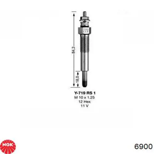 Bujías incandescentes NGK 6900 precio, desde 11,30 EUR