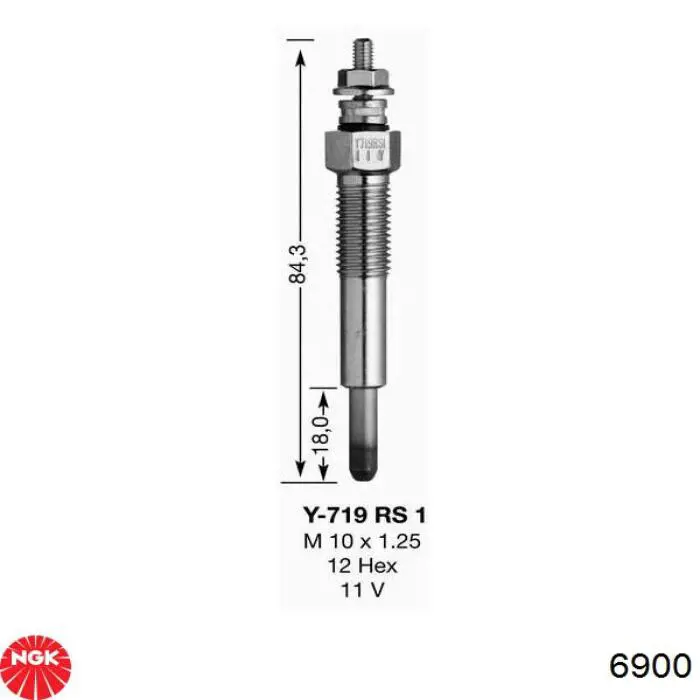 6900 NGK bujía de precalentamiento