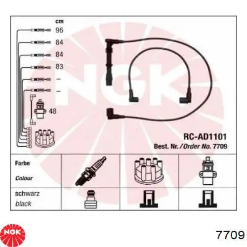Comprar 7709 NGK Cable de bujía