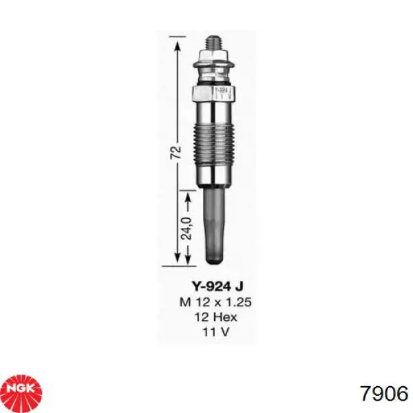 Bujía de precalentamiento NGK 7906