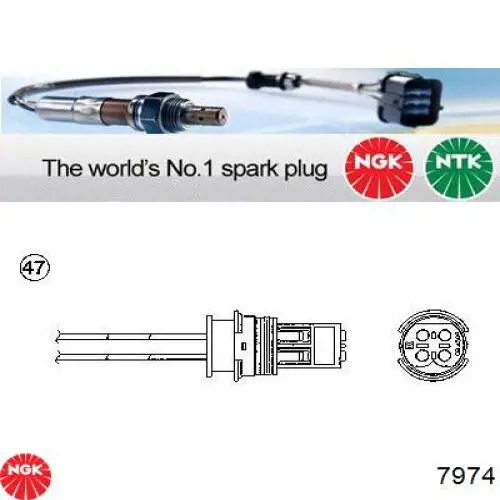 7974 NGK sonda lambda sensor de oxigeno para catalizador