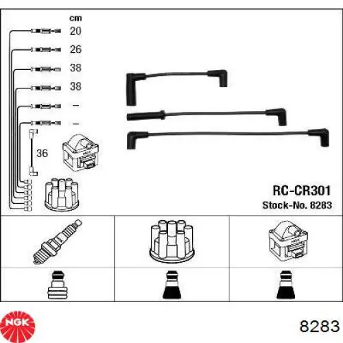 RCCR301 NGK cables de bujías