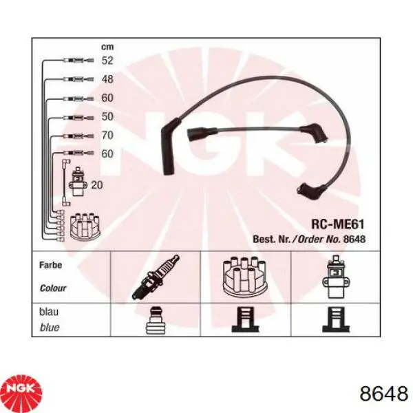 Juego de cables de bujias NGK 8648 precio, desde 45,65 EUR