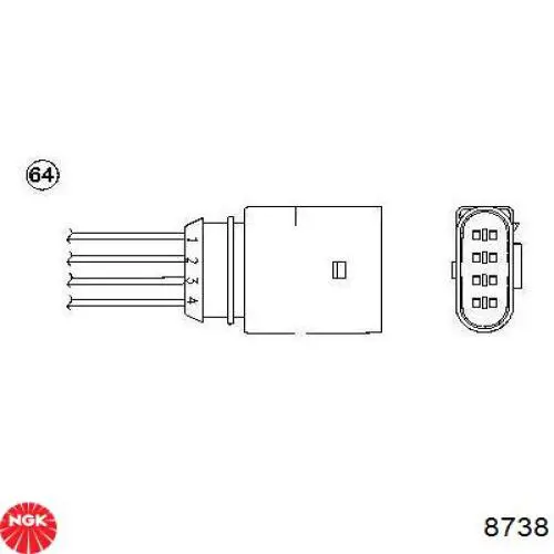 Sonda lambda 8738 NGK