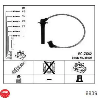 Juego de cables de bujias NGK 8839 precio, desde 39,58 EUR