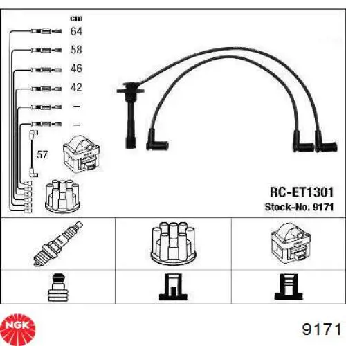 Comprar 9171 NGK Cable de bujía