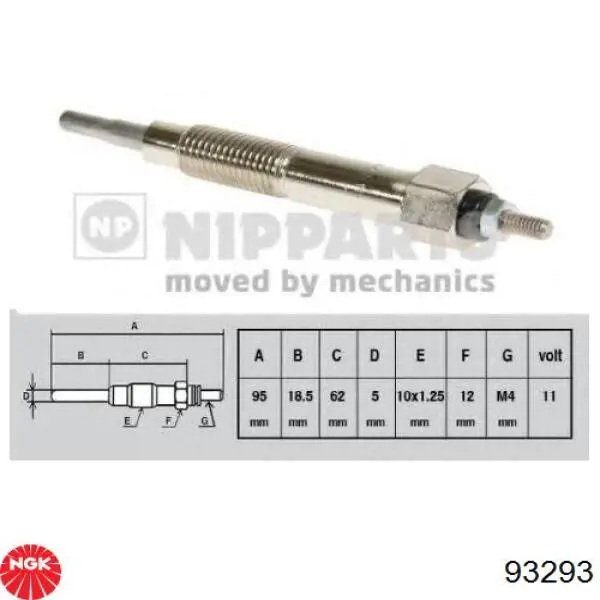 Bujía de incandescencia Nissan Navara D40