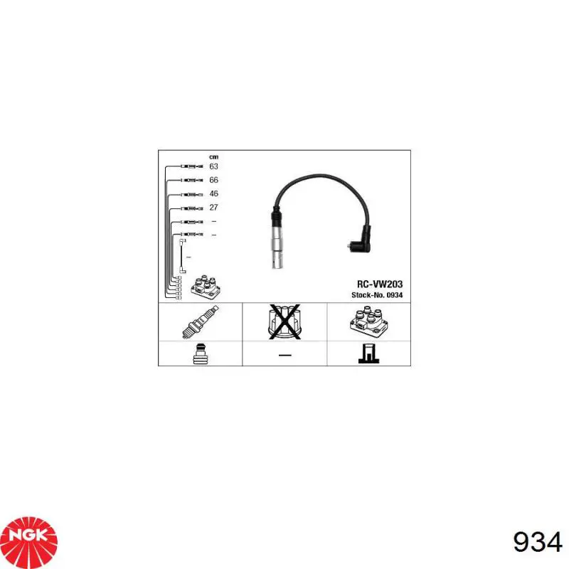 Comprar 934 NGK Cable de bujía