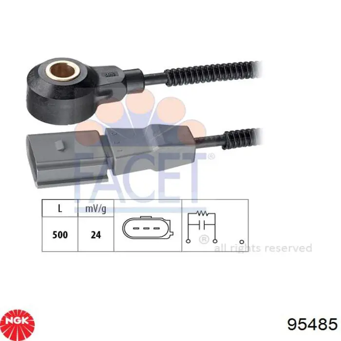 Sonda lambda, sensor de oxígeno antes del catalizador derecho 96260 NGK