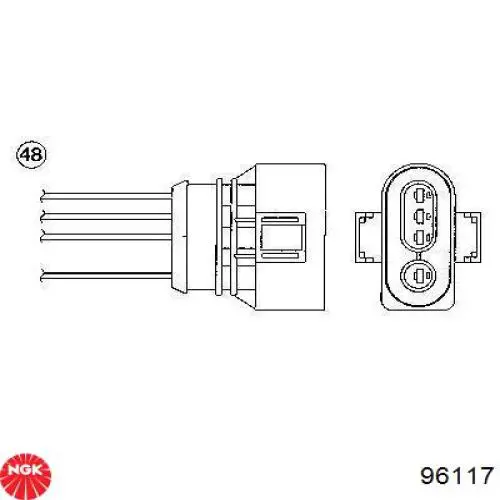 Sensor de oxígeno previo al catalizador NGK 0259