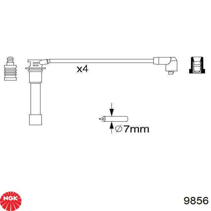 9856 NGK juego de cables de encendido