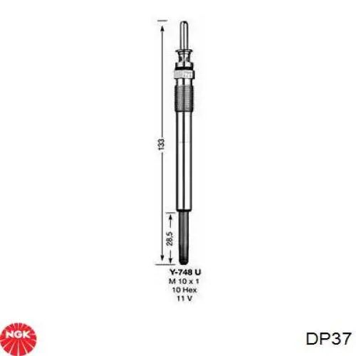 DP37 NGK bujía de incandescencia