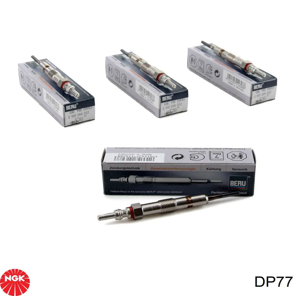 Bujía de precalentamiento DP77 NGK