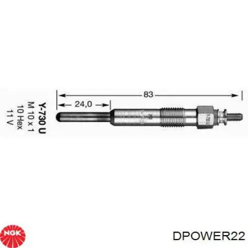 Bujía de incandescencia Nissan Tiida C11X