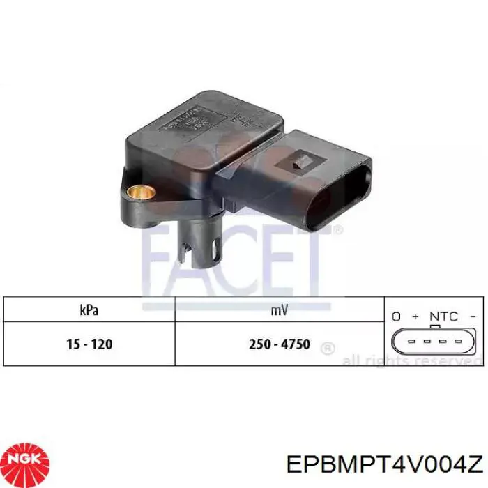 Sensor, presión colector de admisión  NGK EPBMPT4V004Z precio, desde 34,93 EUR