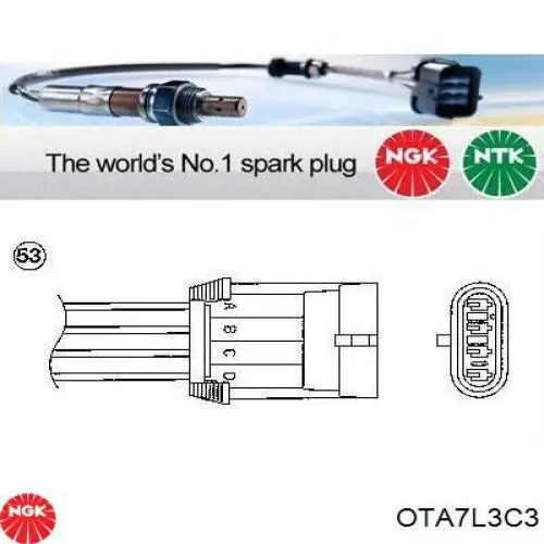 OTA7L3C3 NGK sonda lambda sensor de oxigeno para catalizador