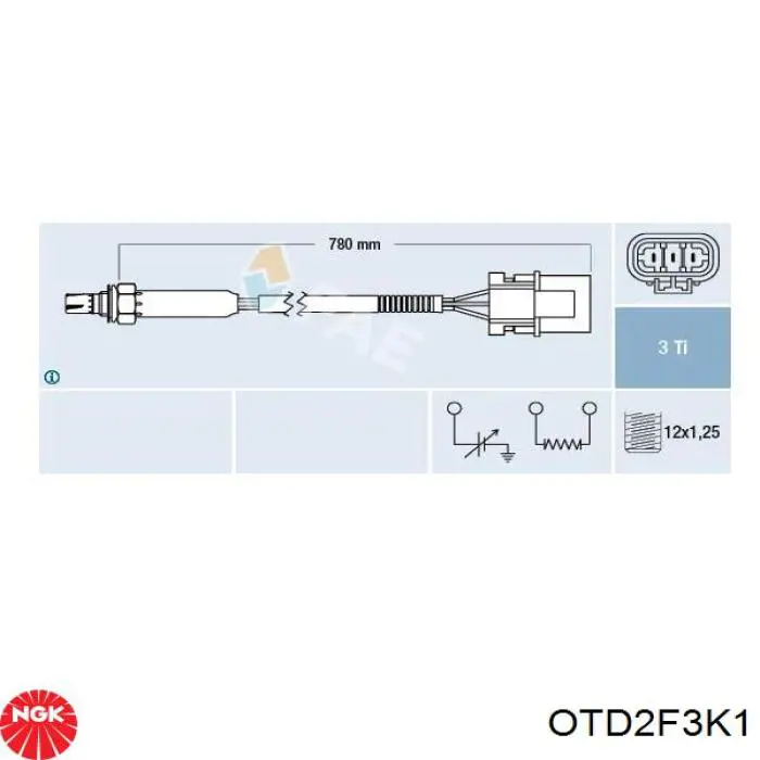 OTD2F3K1 NGK sonda lambda sensor de oxigeno para catalizador