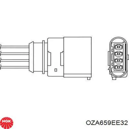 OZA659-EE32 NGK sonda lambda sensor de oxigeno post catalizador