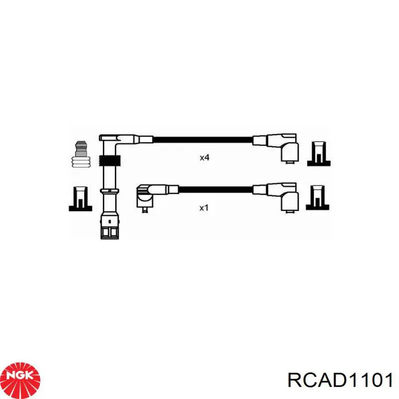 RCAD1101 NGK Cables de alta tensión, juego