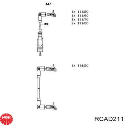 RCAD211 NGK cables de bujías