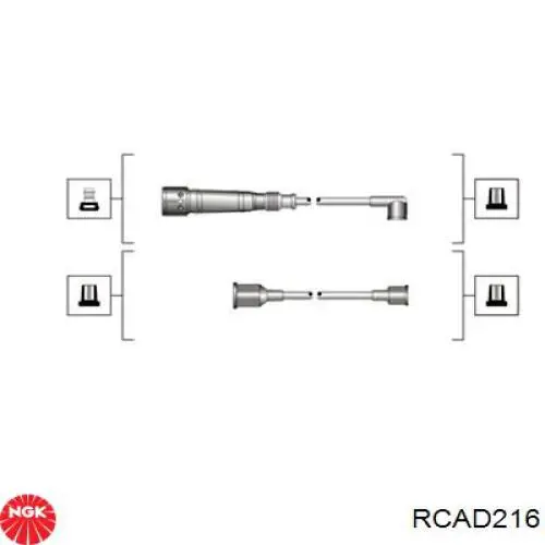 RCAD216 NGK cables de bujías