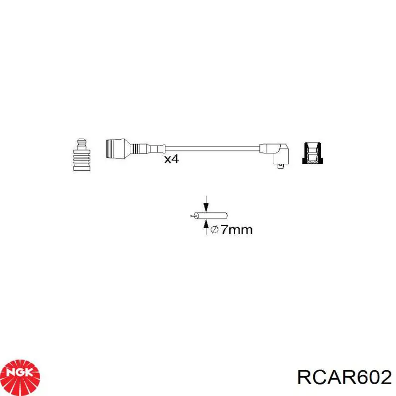 RC-AR 602 NGK cables de bujías