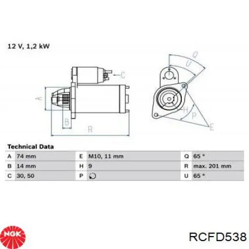 RCFD538 NGK Cables de alta tensión, juego