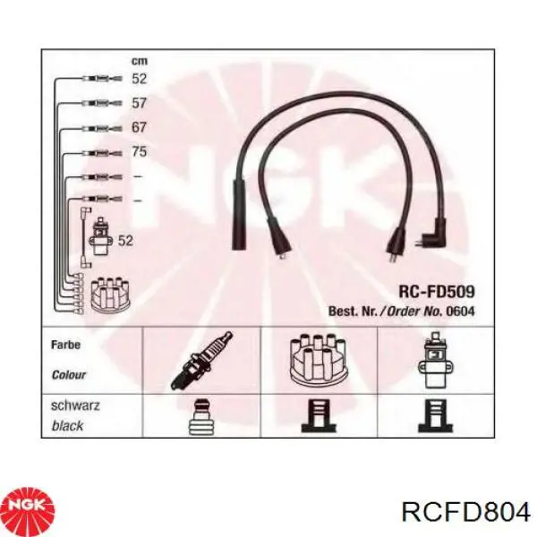 RC-FD 804 NGK cables de bujías