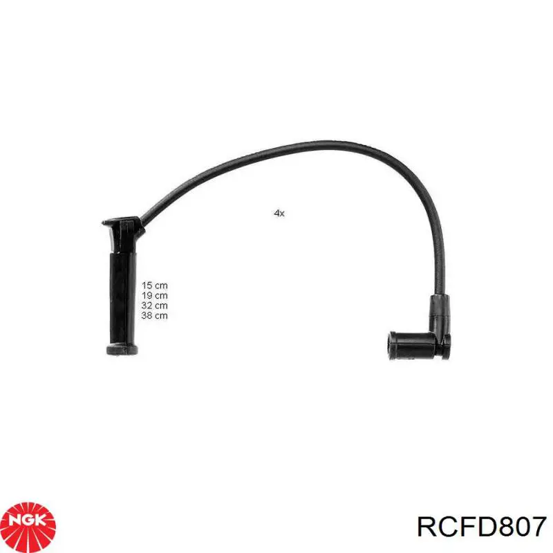 RCFD807 NGK Cables de alta tensión, juego