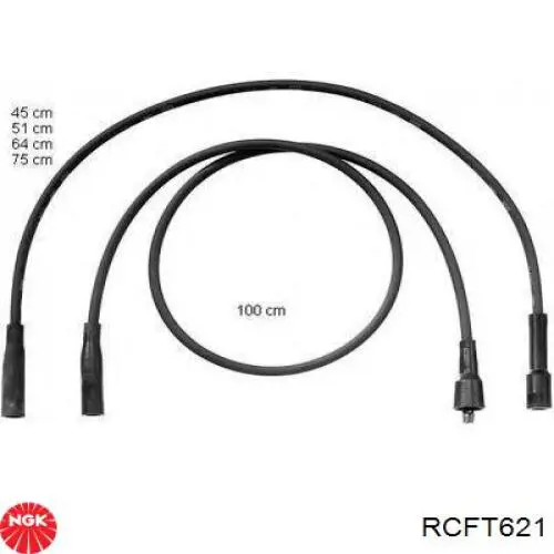 RCFT621 NGK Cables de alta tensión, juego