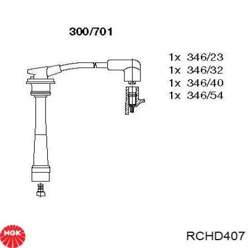 Juego de cables de bujias NGK RCHD407 precio, desde 59,73 EUR
