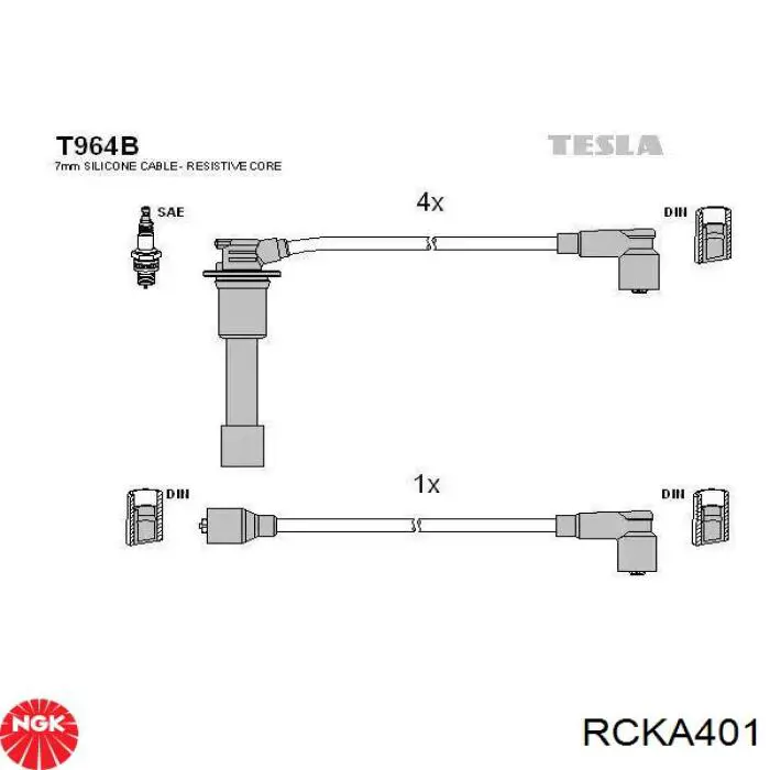 Juego de cables de bujias NGK RCKA401 precio, desde 20,39 EUR