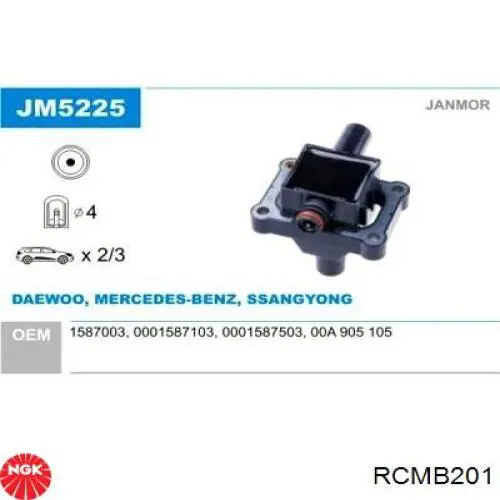 Juego de cables de bujias NGK RCMB201 precio, desde 69,45 EUR