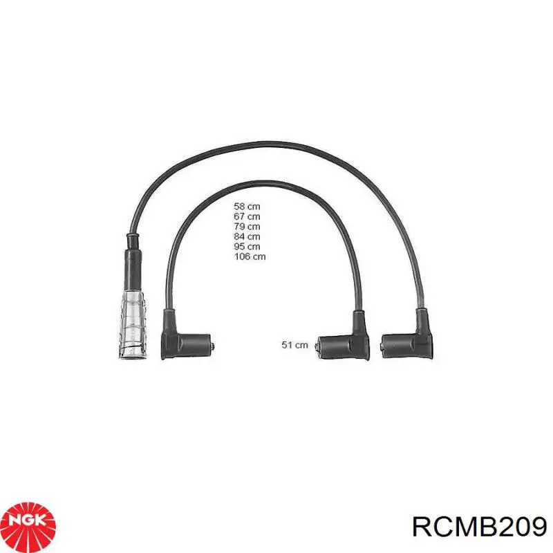 RC-MB209 NGK juego de cables de encendido