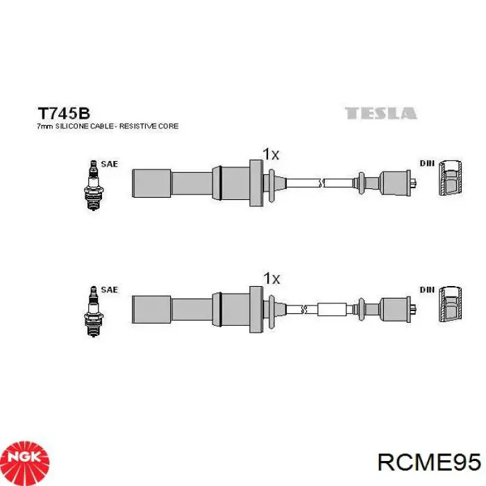 Juego de cables de bujias NGK RCME95 precio, desde 48,28 EUR