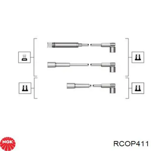 RCOP411 NGK cables de bujías