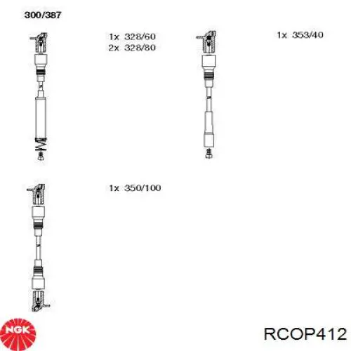 RCOP412 NGK cables de bujías