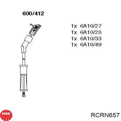 RC-RN657 NGK cables de bujías
