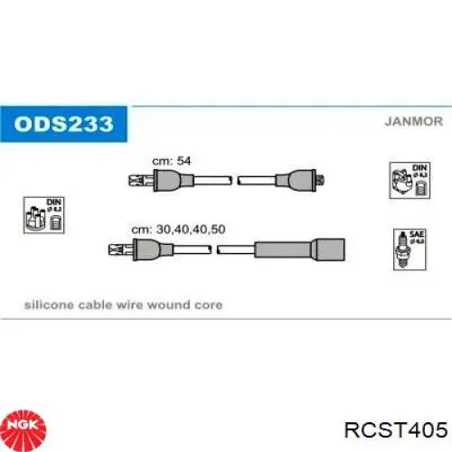 RCST405 NGK Cables de alta tensión, juego
