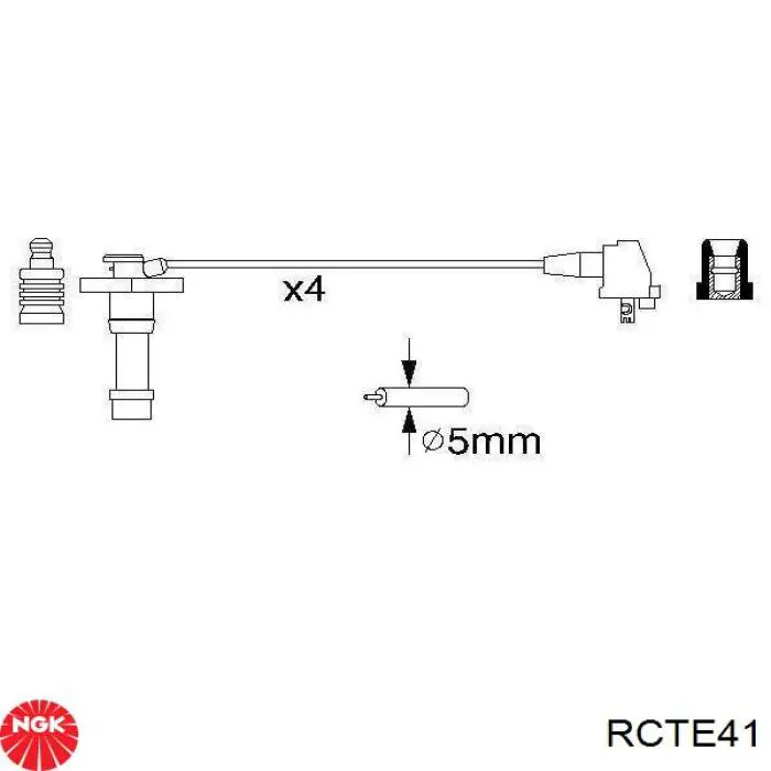 Cables de bujías RCTE41 NGK
