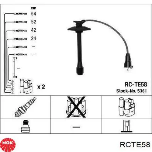 RCTE58 NGK Cables de alta tensión, juego