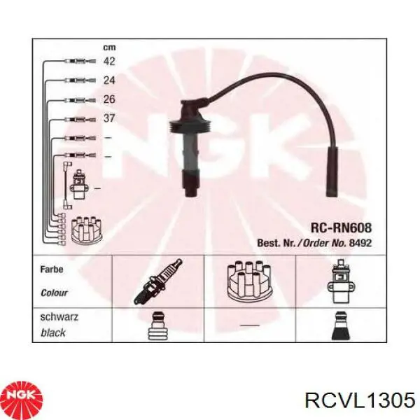 RC-VL1305 NGK juego de cables de encendido