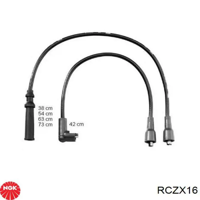 RCZX16 NGK cables de bujías