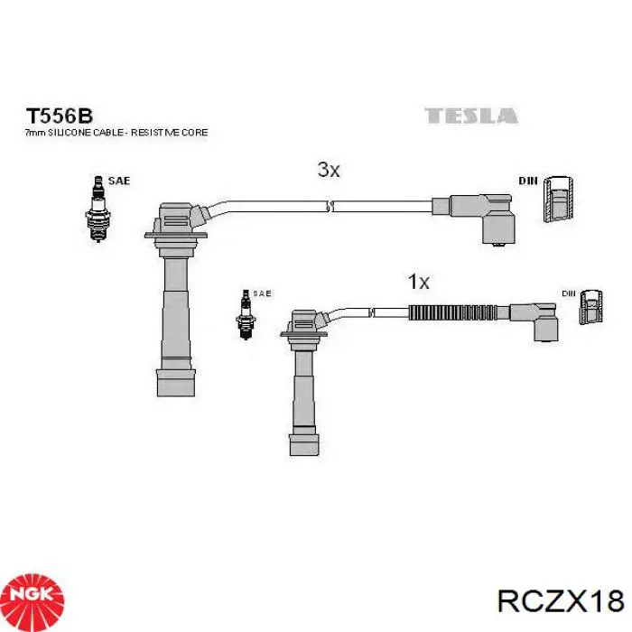 Juego de cables de bujias NGK RCZX18 precio, desde 64,80 EUR