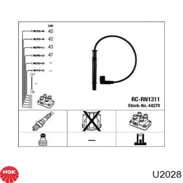 U2028 NGK Bobina de ignición
