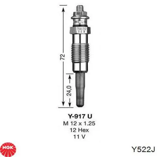 Bujías incandescentes NGK Y522J precio, desde 40,26 EUR
